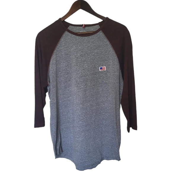 Matix USA Patch 3/4 Sleeve Baseball Tee Shirt - Picture 2 of 8